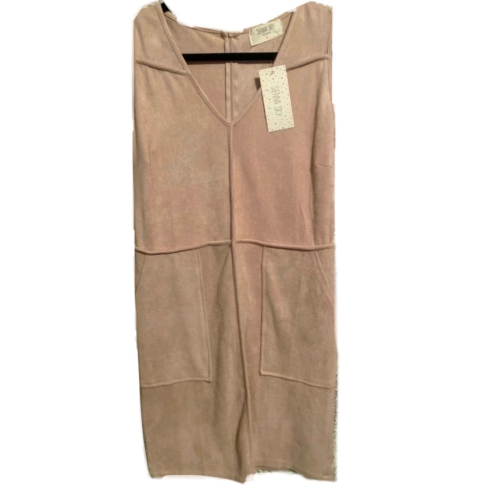 Sienna sky suede dress